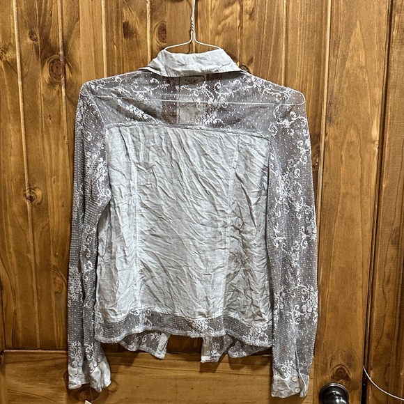 Vintage America Women's Sheer Gray Top - Picture 2 of 2